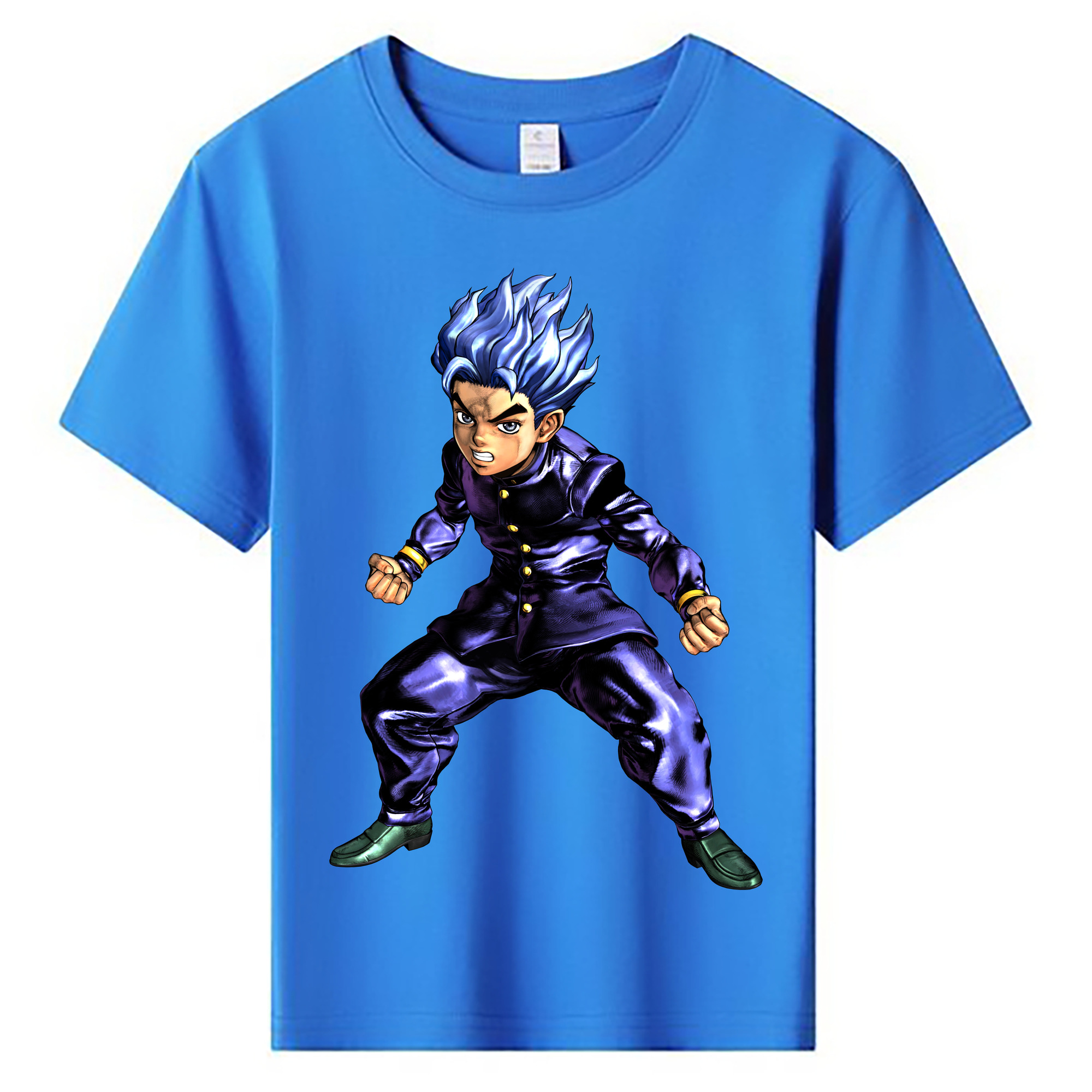 （画像用） ジョジョの奇妙な冒険 広瀨康一 JoJo's Bizarre Adventure Hirose Koichi 綿100％キッズTシャツ（フロントプリント）